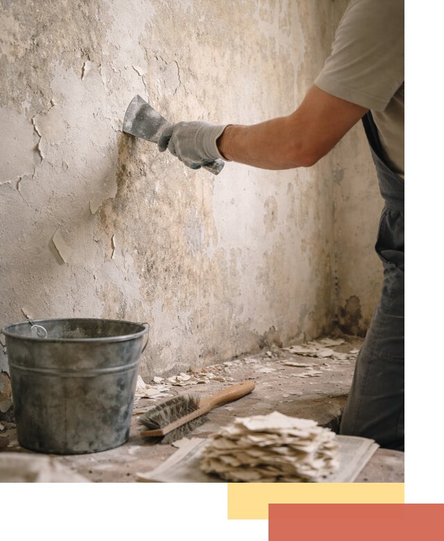 Удаление старой краски со стен в Новотроицке качественно и быстро