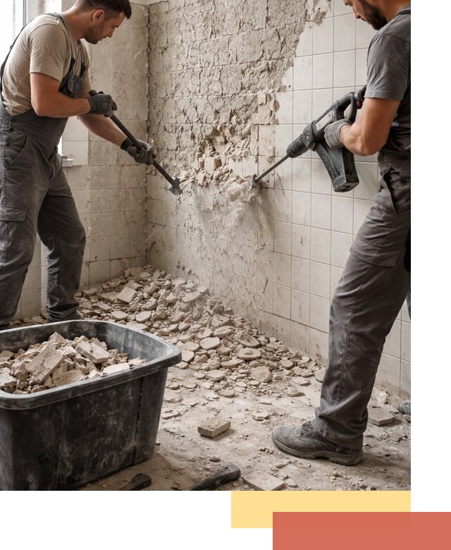 Демонтаж плитки со стен в Новотроицке быстро и аккуратно