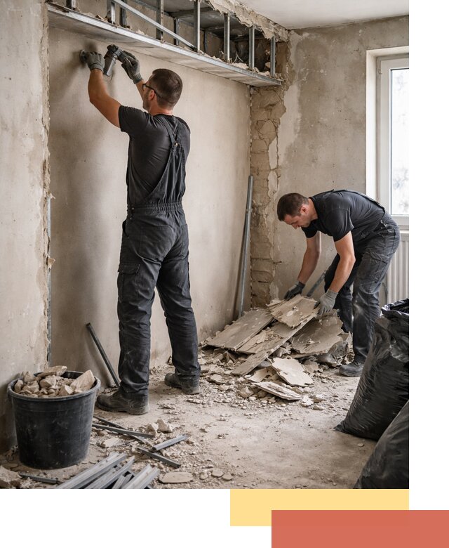 Демонтаж короба из гипсокартона в Новотроицке быстро и аккуратно