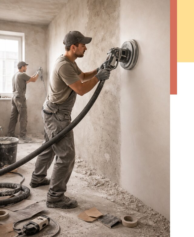 Шлифовка стен в Новотроицке от 1256 руб/м2 — быстро и недорого | ОТДЕЛОЧНИК-Нвт