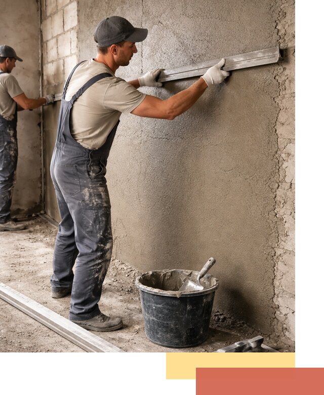 Штукатурка стен цементно-песчаная в Новотроицке профессионально