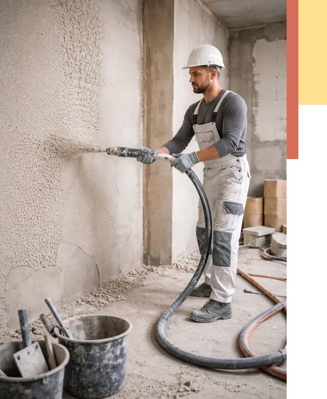 Машинная штукатурка стен в Новотроицке под ключ от 6804 руб./м2 | ОТДЕЛОЧНИК-Нвт