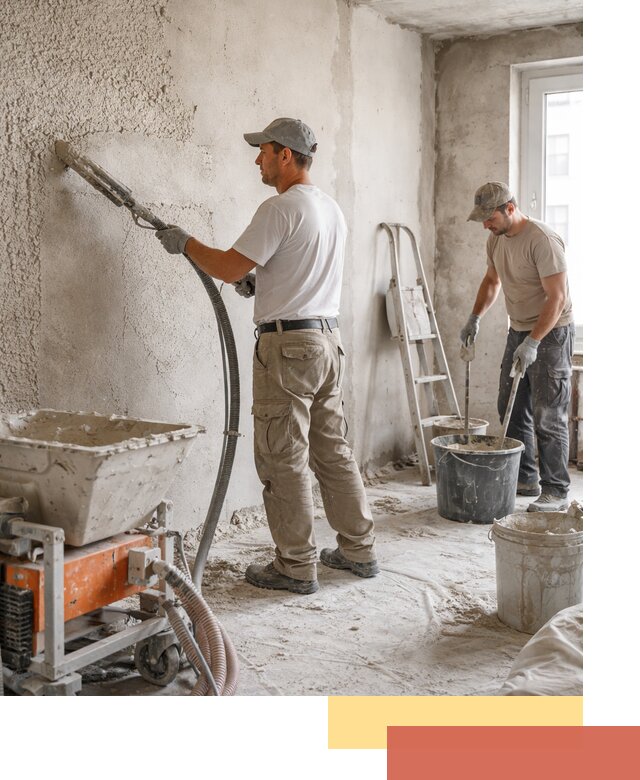 Машинная штукатурка стен в Новотроицке — быстро и качественно