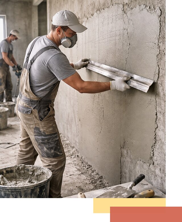 Штукатурка бетонных стен в Новотроицке качественно и долговечно