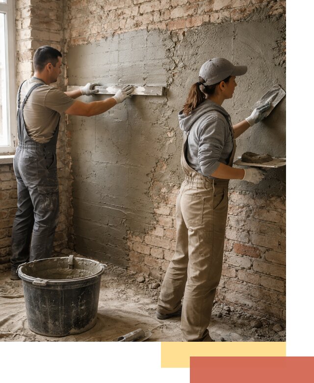 Штукатурка кирпичных стен в Новотроицке — качественно и надежно