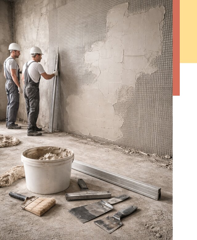 Штукатурка стен по сетке в Новотроицке от 5757 руб./м2 — быстро и недорого | ОТДЕЛОЧНИК-Нвт