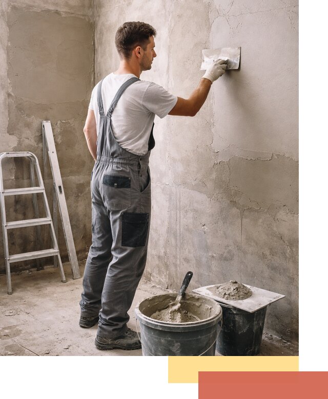 Штукатурка стен в ванной под ключ в Новотроицке