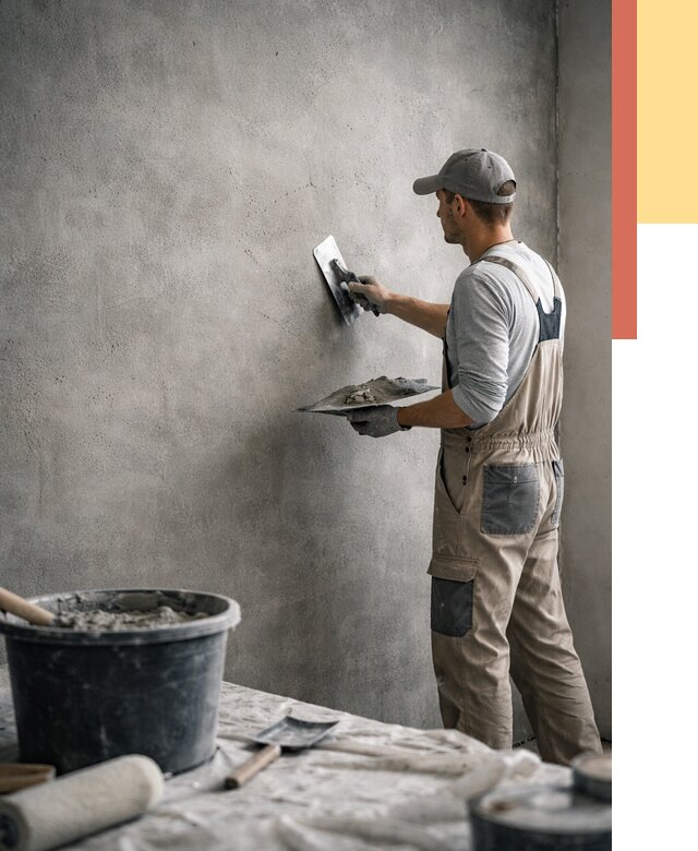 Декоративная штукатурка под бетон в Новотроицке от 2617 руб./м² — нанесение под ключ | ОТДЕЛОЧНИК-Нвт