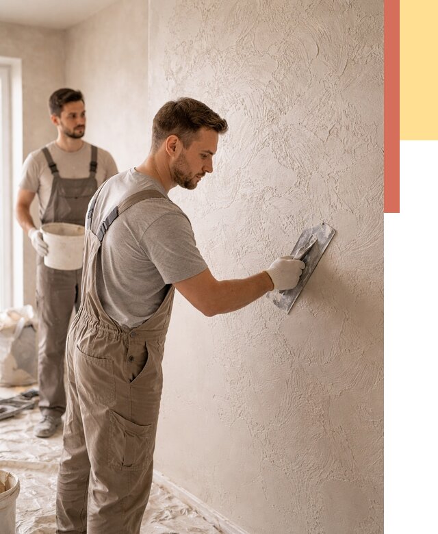 Фактурная штукатурка стен в Новотроицке от 4397 руб./м² — заказать под ключ | ОТДЕЛОЧНИК-Нвт