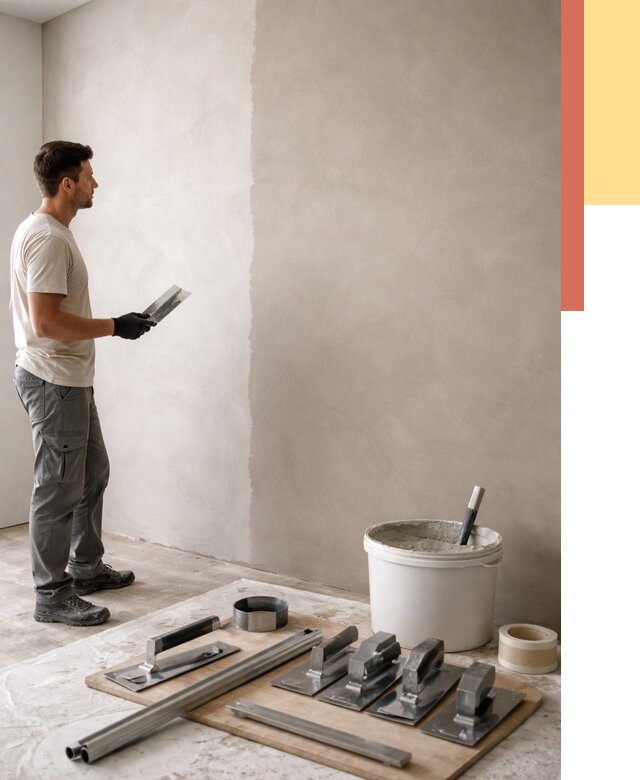 Нанесение микроцемента на стены в Новотроицке от 3350 руб./м2 под ключ | ОТДЕЛОЧНИК-Нвт