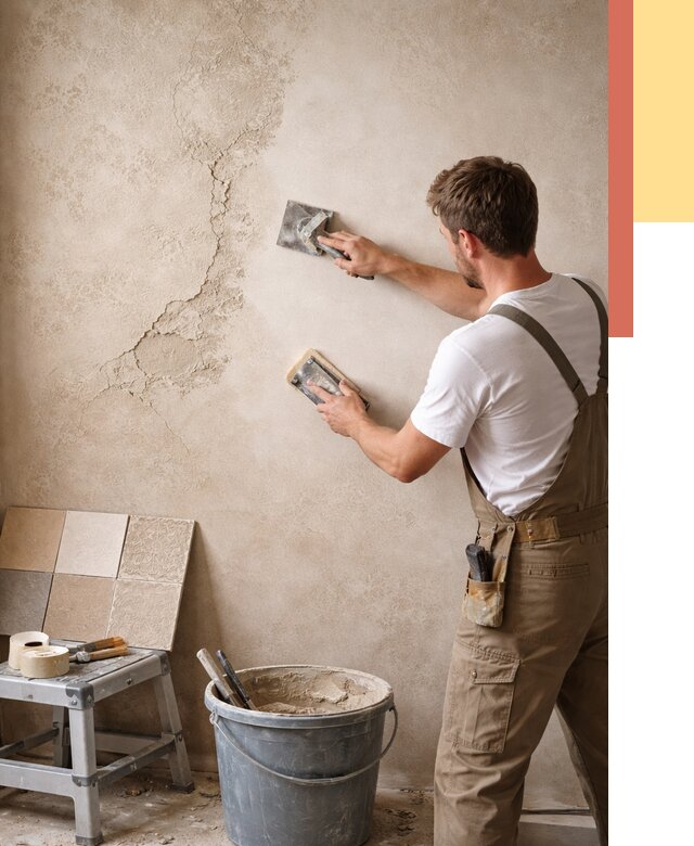 Ремонт декоративной штукатурки в Новотроицке от 4711 руб. под ключ | ОТДЕЛОЧНИК-Нвт