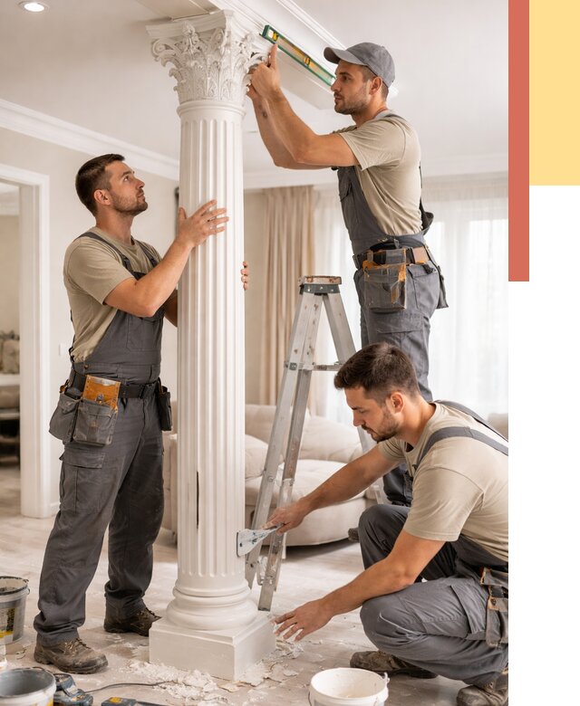 Установка декоративных колонн в Новотроицке от 12562 руб. под ключ | ОТДЕЛОЧНИК-Нвт