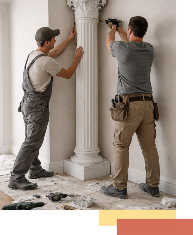 Установка декоративных колонн в Новотроицке под ключ