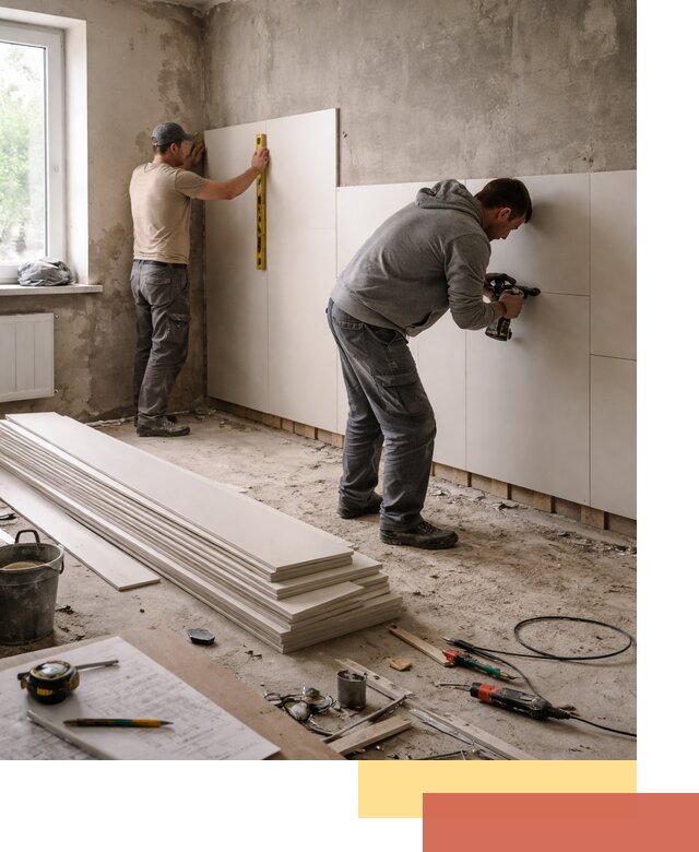 Монтаж ПВХ панелей на стены в Новотроицке качественно и быстро