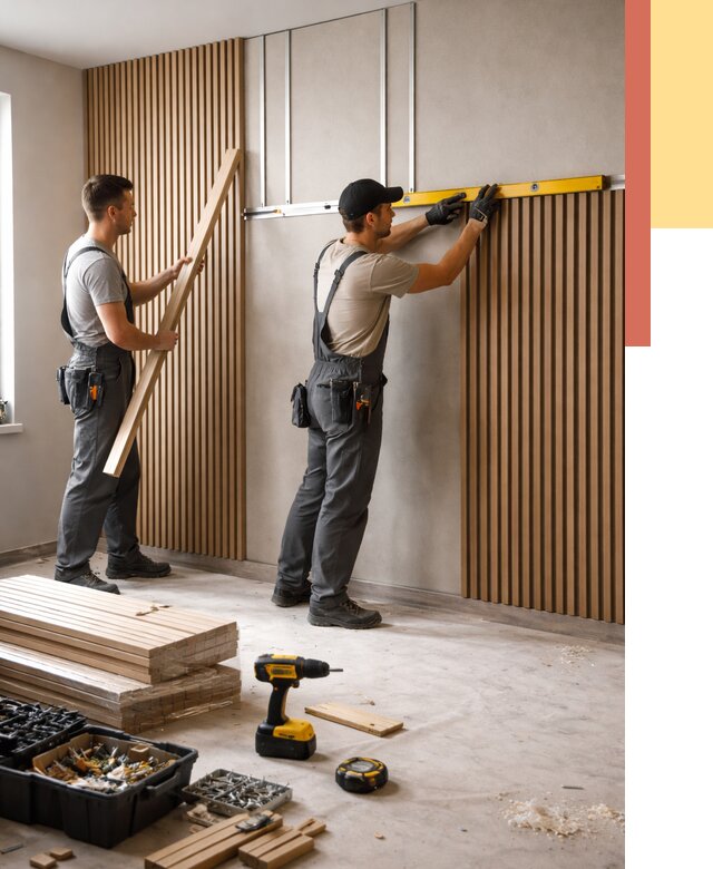 Монтаж реечных панелей на стены в Новотроицке от 1256 руб. — быстро и недорого | ОТДЕЛОЧНИК-Нвт