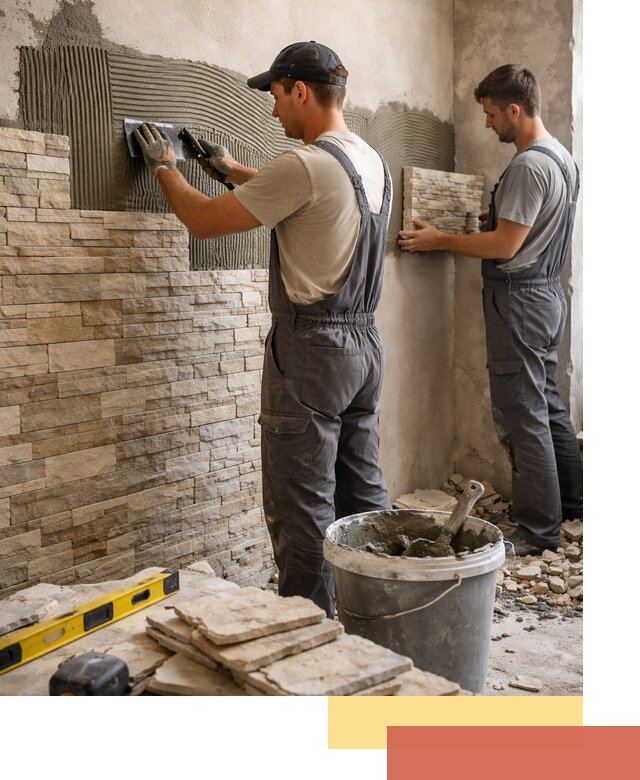 Монтаж искусственного камня в Новотроицке — облицовка стен и фасадов