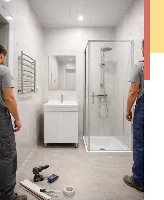 Отделка ванной комнаты панелями ПВХ в Новотроицке от 4711 руб. за м2 | ОТДЕЛОЧНИК-Нвт