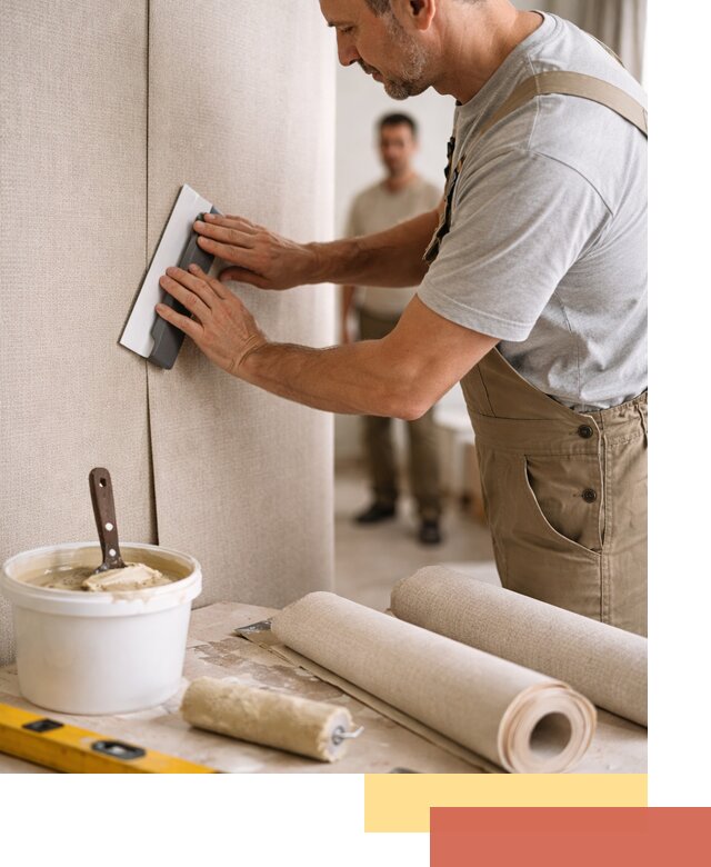 Поклейка текстильных обоев в Новотроицке профессионально и аккуратно