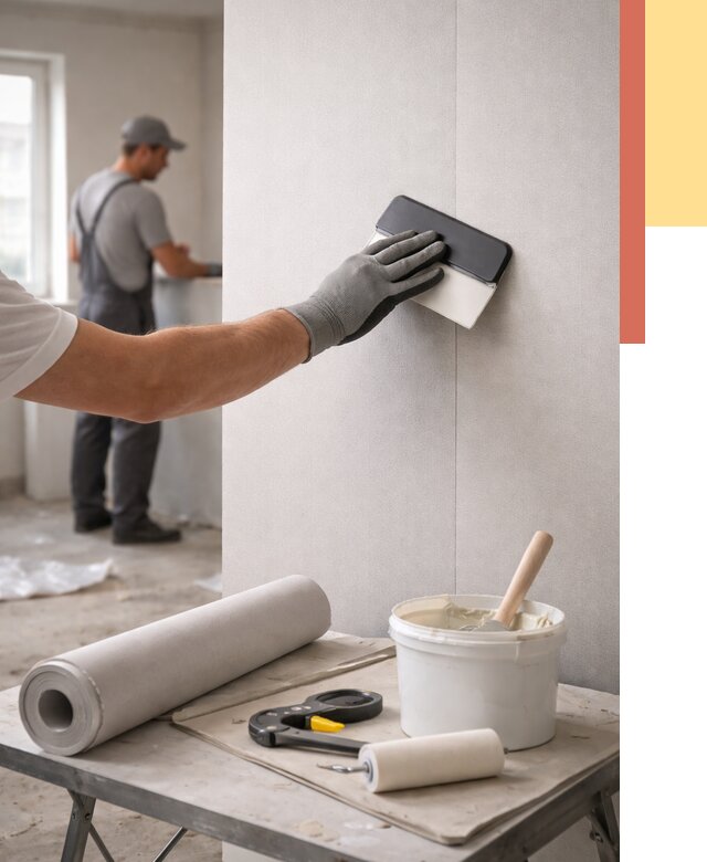 Поклейка обоев под покраску в Новотроицке от 3664 руб. за м2 | ОТДЕЛОЧНИК-Нвт