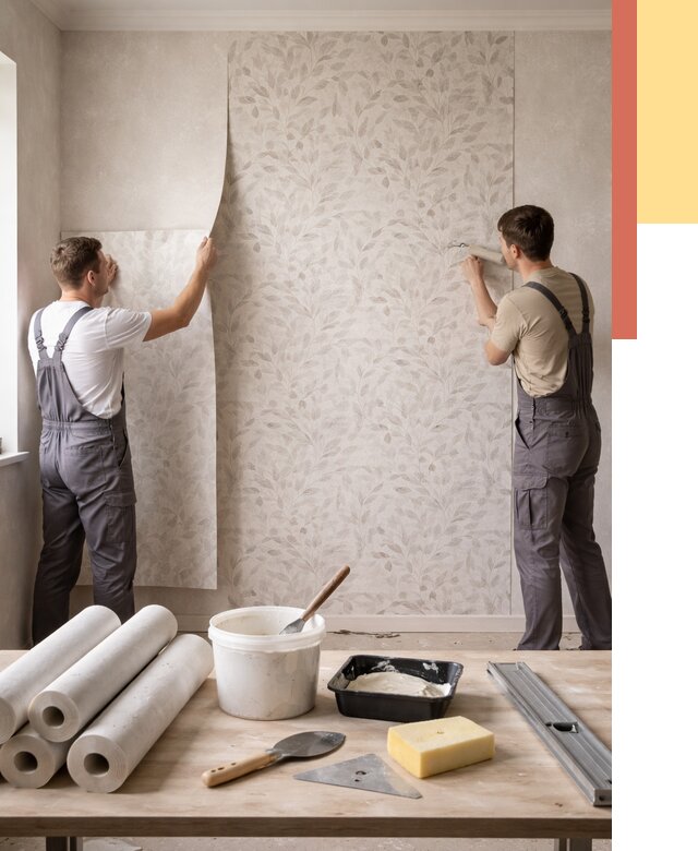 Поклейка обоев с подбором рисунка в Новотроицке от 3664 руб. | ОТДЕЛОЧНИК-Нвт - быстро и недорого