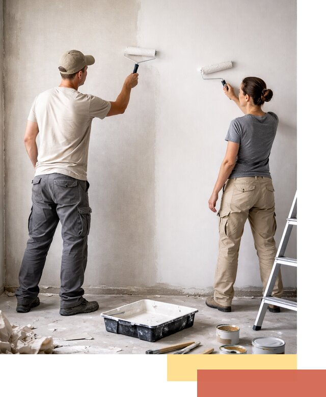 Окраска стен по стеклохолсту в Новотроицке качественно и долговечно