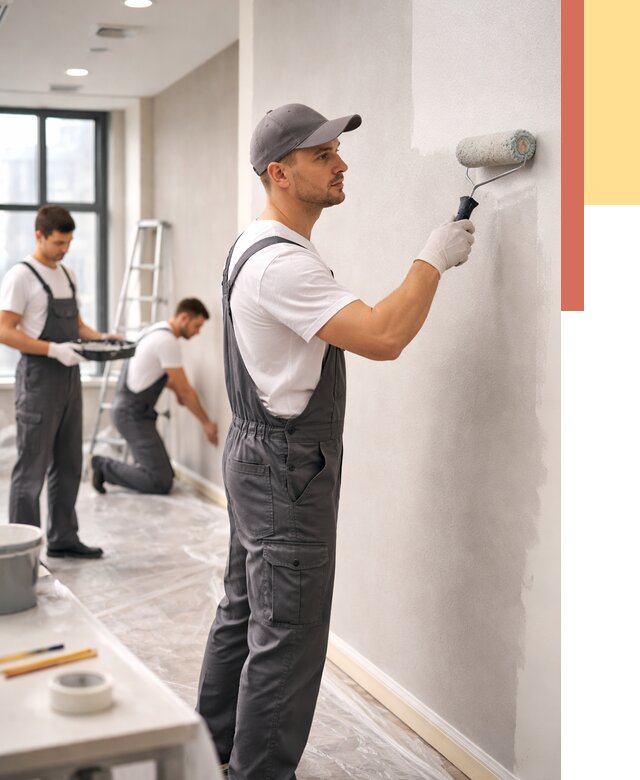 Покраска стен в офисе в Новотроицке от 8898 руб. — быстро и недорого | ОТДЕЛОЧНИК-Нвт