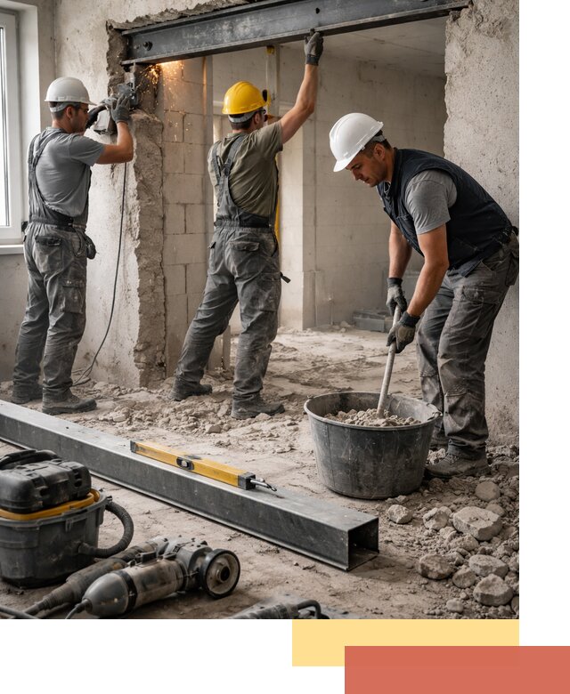 Создание проемов в стенах и несущих конструкциях в Новотроицке