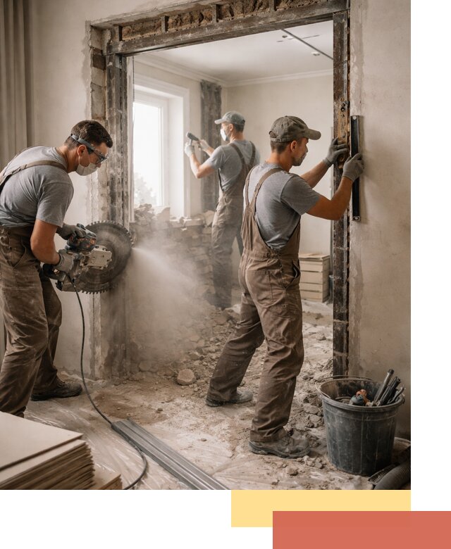 Расширение дверного проема под установку новой двери в Новотроицке