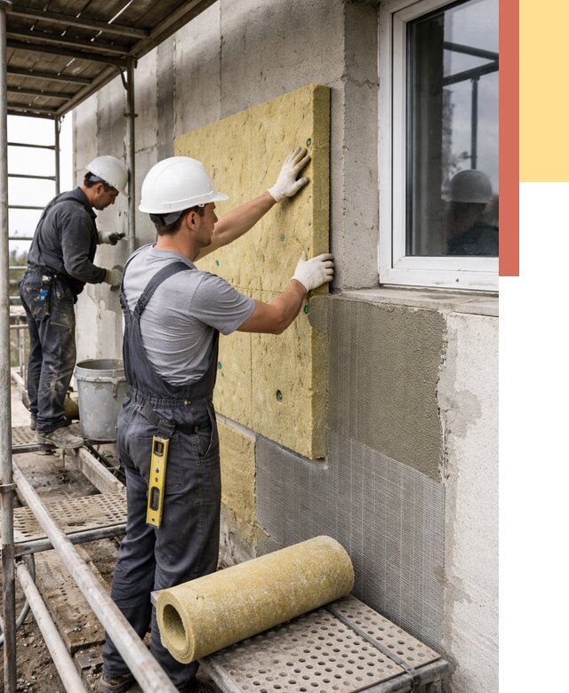 Утепление стен в Новотроицке от 4501 руб. под ключ — быстро и недорого | ОТДЕЛОЧНИК-Нвт