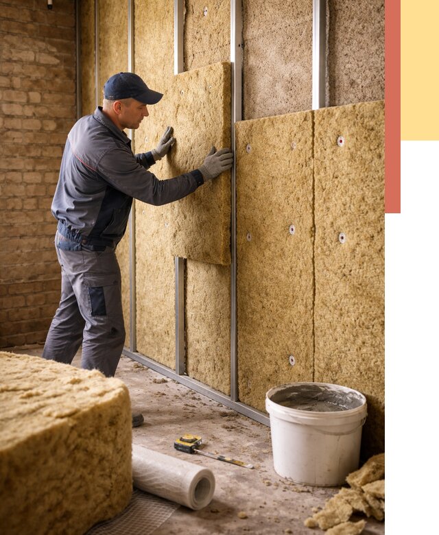 Утепление стен минватой в Новотроицке от 1413 руб./м2 — недорого и быстро | ОТДЕЛОЧНИК-Нвт