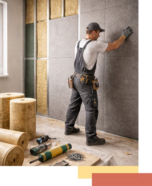 Профессиональная шумоизоляция стен в Новотроицке для квартиры и офиса