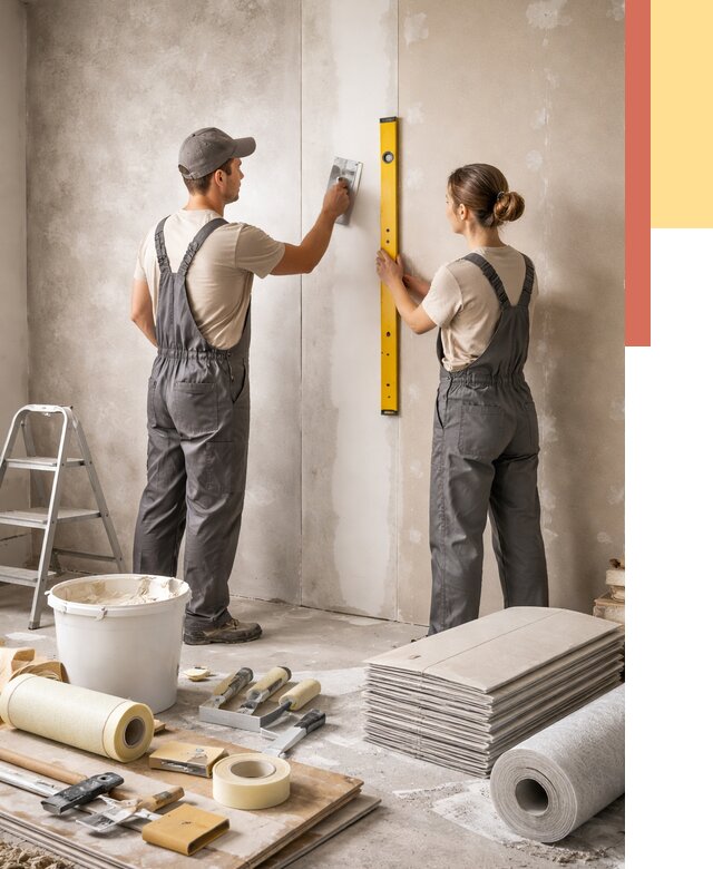 Отделка стен в Новотроицке от 1570 руб/м² — недорого, быстро, под ключ | ОТДЕЛОЧНИК-Нвт