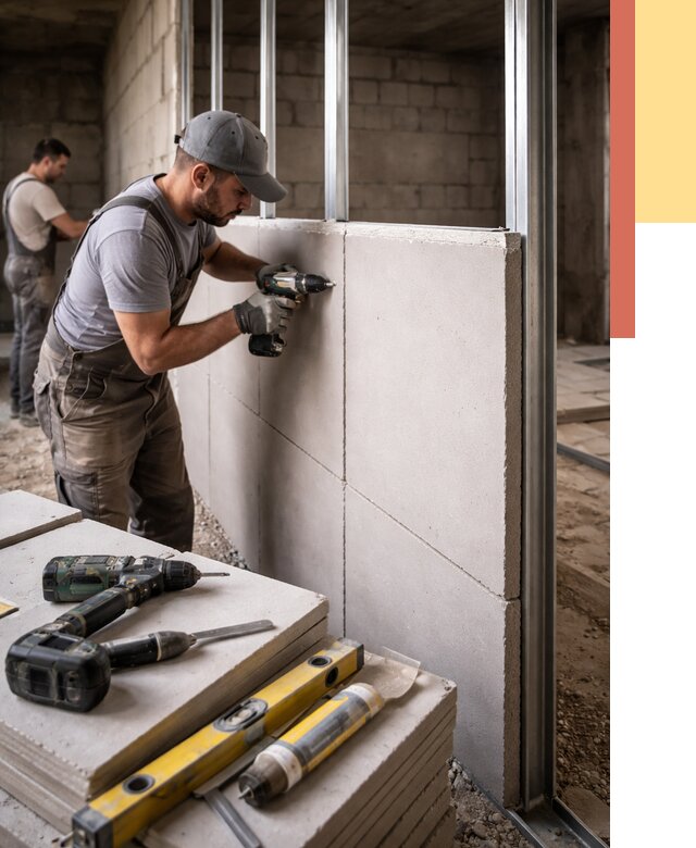 Кладка влагостойких перегородок ПГП в Новотроицке от 1256 руб. под ключ | ОТДЕЛОЧНИК-Нвт