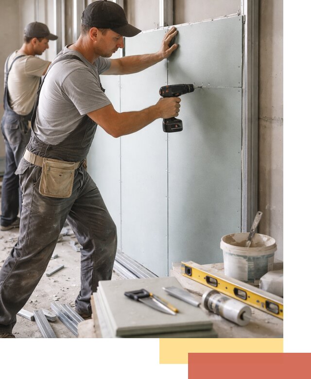 Кладка влагостойких перегородок ПГП в Новотроицке