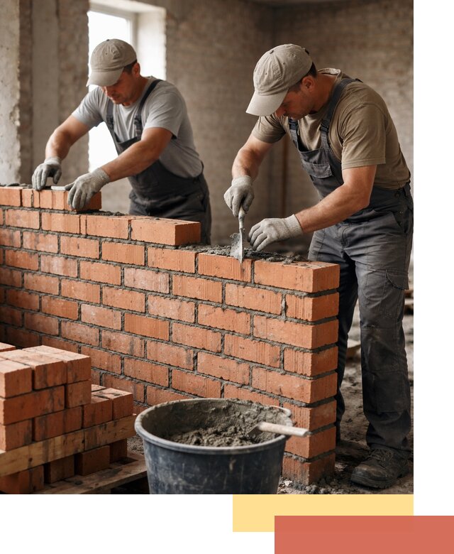 Кладка кирпичных перегородок под ключ в Новотроицке