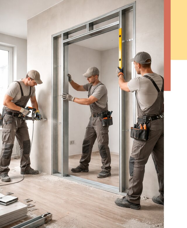 Устройство дверного проема в перегородке в Новотроицке от 4711 руб. под ключ | ОТДЕЛОЧНИК-Нвт