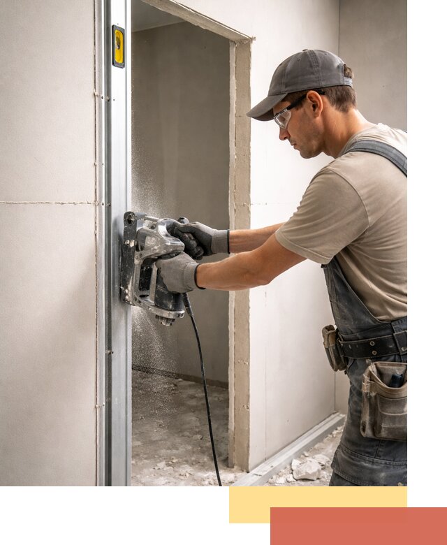 Устройство дверного проема в перегородке в Новотроицке