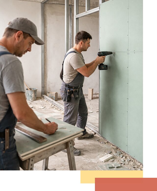 Перегородки из влагостойкого гипсокартона под ключ в Новотроицке