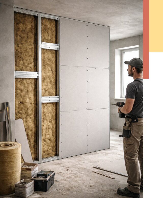 Усиленная перегородка под навеску в Новотроицке от 13399 руб. — монтаж под ключ | ОТДЕЛОЧНИК-Нвт