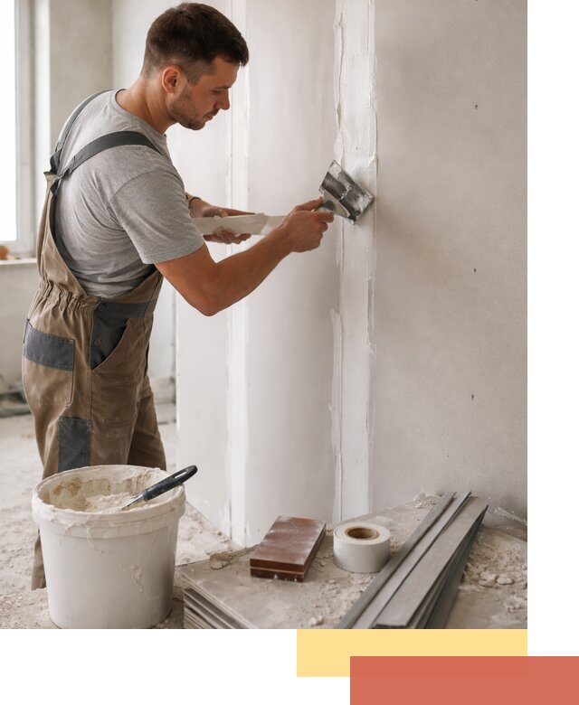 Шпаклевка перегородок из гипсокартона в Новотроицке качественно и быстро