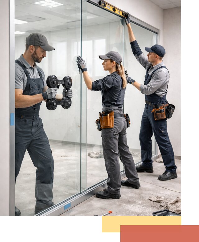 Профессиональный монтаж стеклянных перегородок в Новотроицке