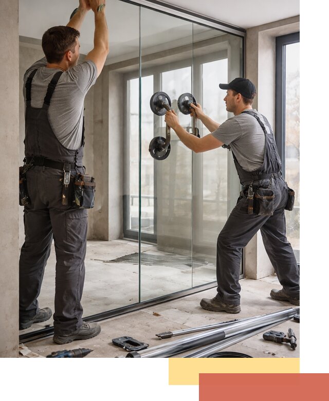 Цельностеклянные перегородки под ключ в Новотроицке