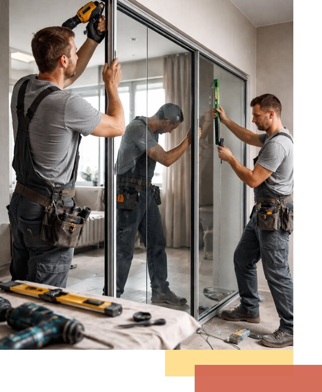 Каркасные стеклянные перегородки под ключ в Новотроицке