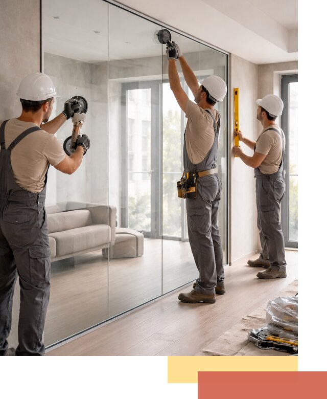 Перегородки из закаленного стекла в Новотроицке для офисов и квартир