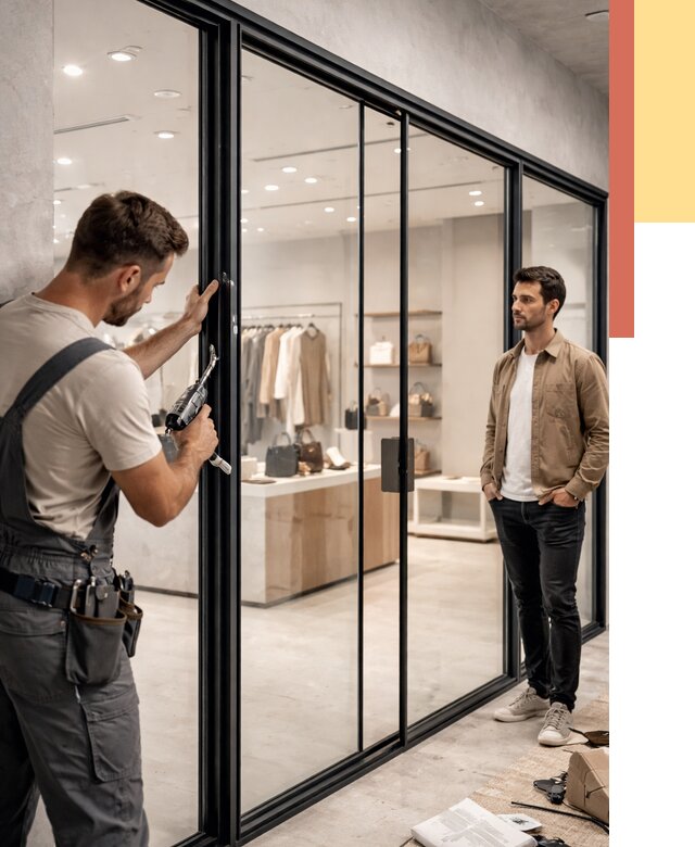 Стеклянные перегородки для магазинов в Новотроицке от 8584 руб. под ключ | ОТДЕЛОЧНИК-Нвт