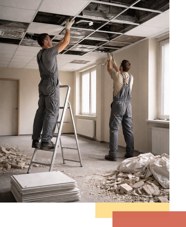 Демонтаж потолков Армстронг профессионально в Новотроицке