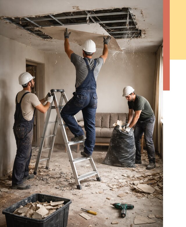 Демонтаж гипсокартонного потолка в Новотроицке от 440 руб. за м2 — ОТДЕЛОЧНИК-Нвт