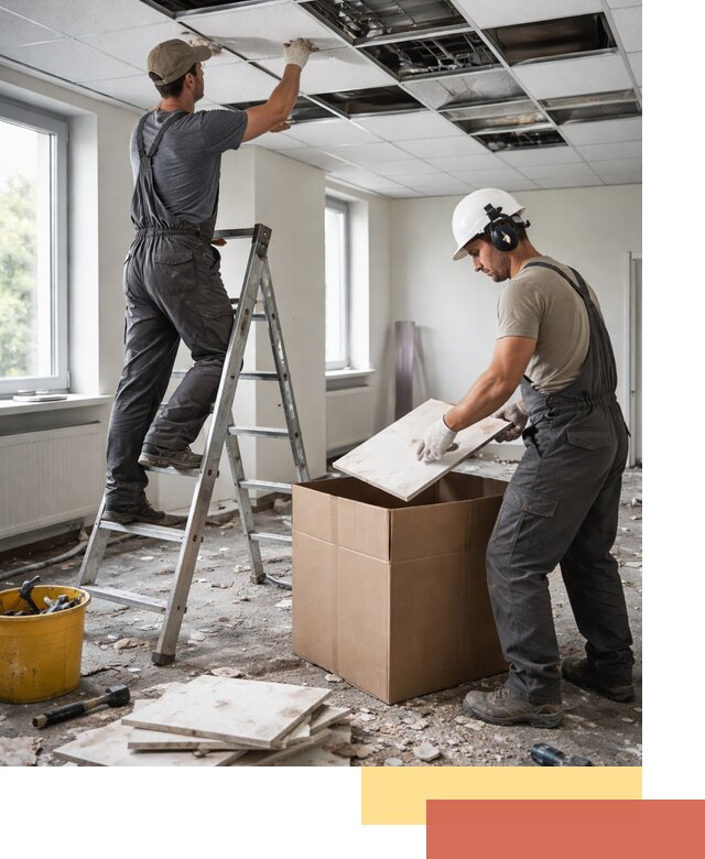 Демонтаж потолочной плитки в Новотроицке быстро и аккуратно