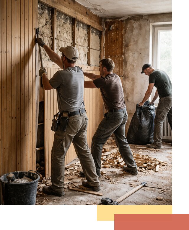 Демонтаж вагонки и вывоз материалов в Новотроицке