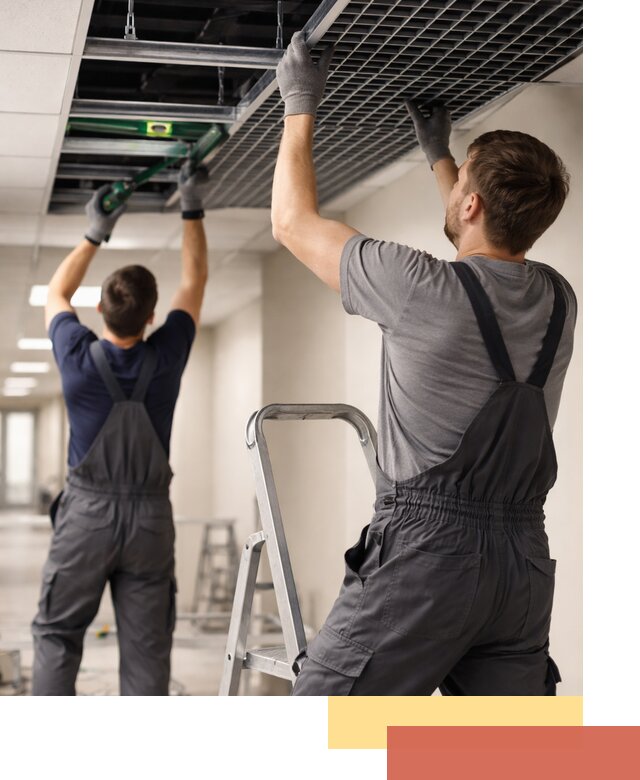 Монтаж потолка Грильято в Новотроицке: установка под ключ качественно